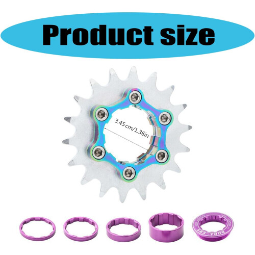 16T 18T Single Speed Cogs Conversion Kits For Multiple Speed Bikes With Spacer And Locking Rings Ref: 7226 1
