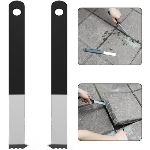 2 Piece Paving Stone Puller with Joint Scraper and Gripper Slots  Galvanised  8.9' 1