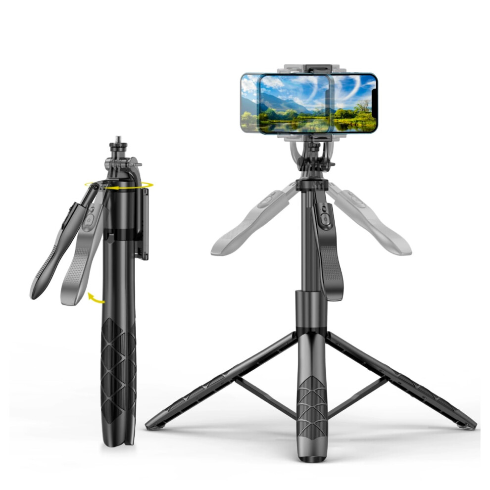 62 Inch Extendable Aluminium Alloy Selfie Stick Tripod With Wireless Remote 9412369058379