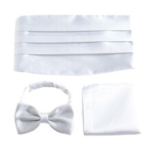 Men's Tie Pocket Square Cummerbund Set for Adults Wedding Formal Special Occasions Accessories Friend Husband