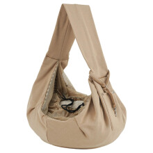 Dog carrier bag, transport box for small dogs Reversible puppy carrier bag, Khaki.