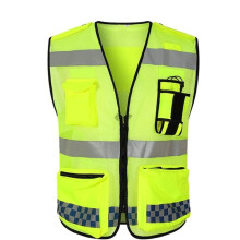 Vis Vest, Reflective Vest with  Visibility and Reflective, Breathable Traffic and Cycling Reflective Vest OrangeXL