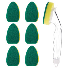 Heavy Duty Dishwand Refills, Non Scratch for Kitchen Sink, Replacement Sponge Quick Cleaning