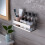 Rectangular Shelf for Bathroom and Kitchen, Adhesive Shower Organizer with Rustproof Stainless Steel Construction, Self Adhesive Wall Mounted Design f 4