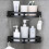 Compact Corner Bathroom Organizer, Space Aluminum Ensures Rustproof Durability, High Adhesion Secure Mounting Without Drilling, Stylish And Functional 1
