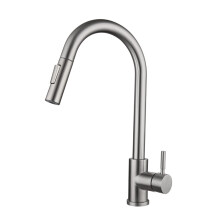 Touch On Kitchen Faucet With Pull Down Sprayer, Sensor, 304SS, Single Handle, Two Outlet Modes, Matte Black Finish