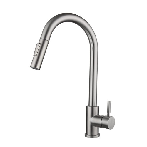 Touch On Kitchen Faucet With Pull Down Sprayer, Sensor, 304SS, Single Handle, Two Outlet Modes, Matte Black Finish