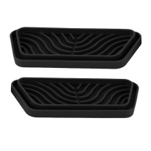 2 Stück Silikonkühlschrank-Wasserfleckensätze, Schwarz, 20,8 x 7,9 x 1,7 cm