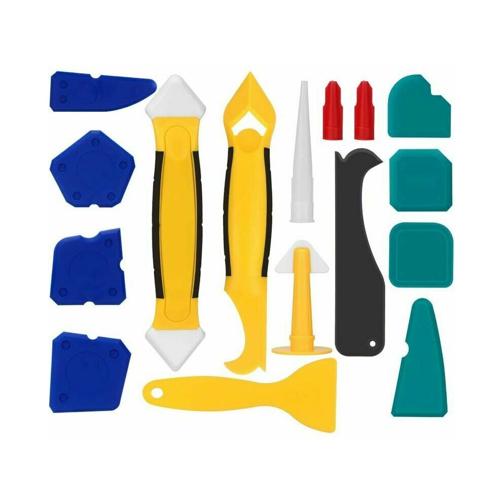 Caulk Tools For Various Projects, Sealant Tool Kit With Flexible Plastic, Reusable, Easy To Clean, Different Sizes Marked, Silicone Sealing Tool For 9405630315288