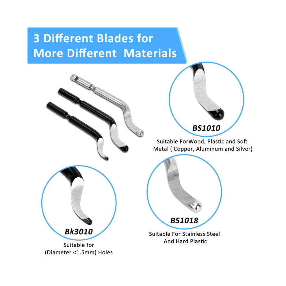 Edge Deburring Cutter With High Speed Steel, Portable Handle Burr Remover Ensures Smooth Cutting For Metal, Steel, Copper, And Aluminum 9448196412817