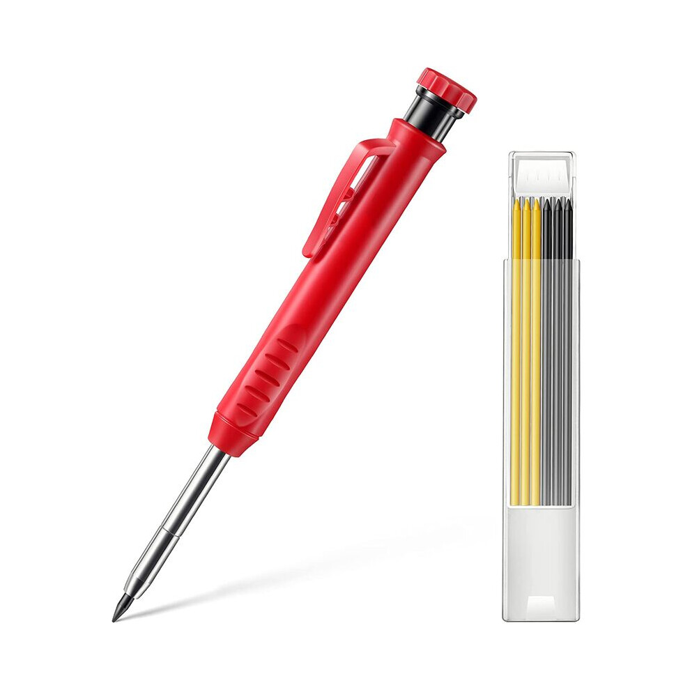 Ultimate Crafting Companion, Long Nosed Deep Hole Carpenter Pencil With Non Slip Comfortable Grip, Solid Refill Ensuring Marks On Various Surfaces 9358999468853