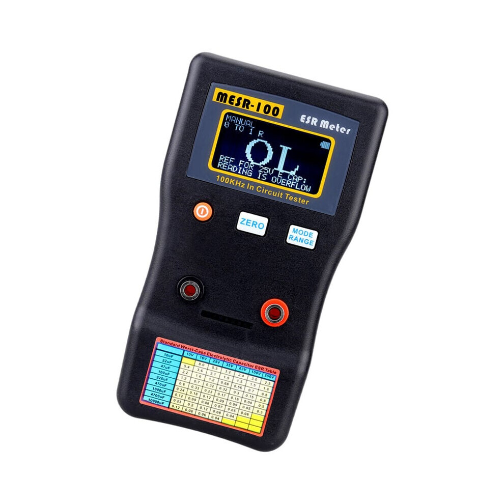 Capacitance Tester, Portable Design With Microprocessor Control For Accurate Esr Measurement, Non Polarity Dependent Tool For Efficient Electronics 9173940445673