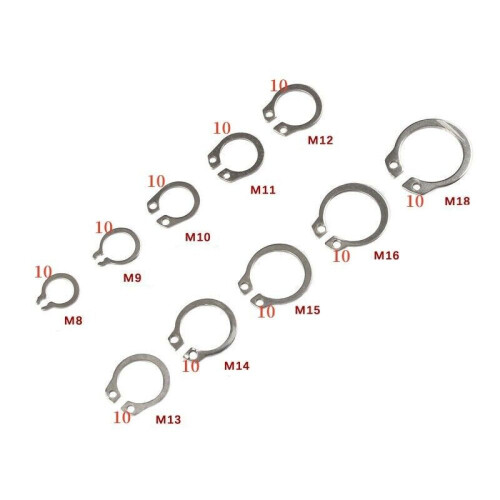 Retaining Ring Set For Widespread Applications, Exquisite Labels Stainless Steel Snap Ring Kit For Various Sizes Available 2