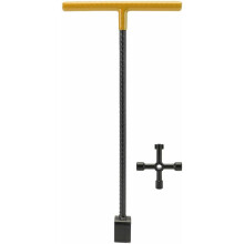 Industrial Grade Curb Key, Heavy Duty Steel T-Handle For Multi Functional Utility Tool, Suitable For Various Valves Including Water Meter, Shut-Off,