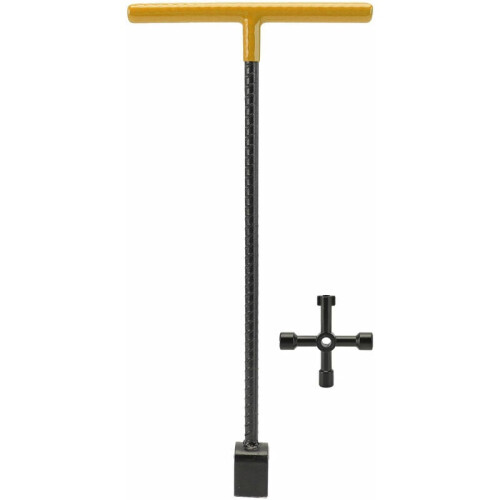 Kit utilitário multifuncional, chave de corte de água de 16 polegadas (40,6 cm) de comprimento, com aço reforçado resistente e superfície