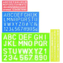 Flexibele plastic alfabetstencils, letterstencilmaker in diverse kleuren, semi-transparant met gladde randen, niet-giftig, ideaal voor artistieke