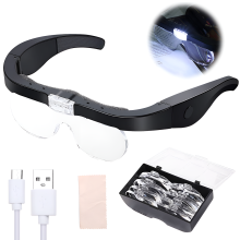 LED-lys USB-ladingsforstørrelsesglass, oppladbar og justerbar lysstyrke for forbedret synlighet, ideell for lesing og håndarbeid