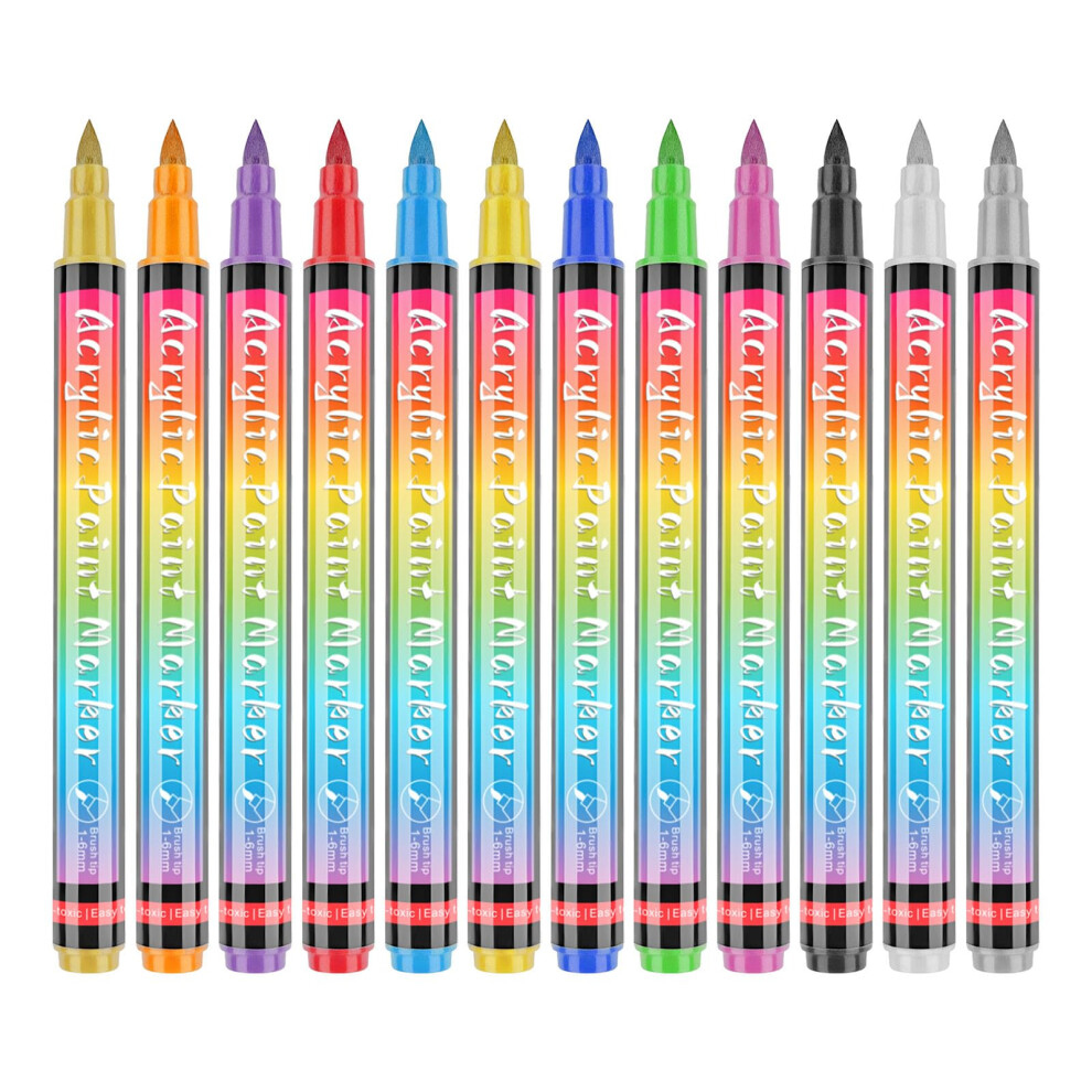 Pet Nails Grooming Pens 12Color QuickDry Nail Polish for Cats and Dogs, Nail Art Marker Pens, Grooming Supply