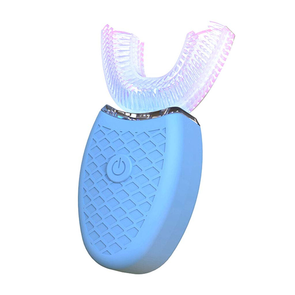 Blue Fullautomatic Variablefrequency Electric Toothbrush Utype 360 Ultrasonic Hands Teeth Whitening 3 Modes