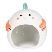Ceramic Hamster Hideout Cute Sleeping House and Cooling Nest for Hamsters Ideal and Retreat Cartoon Design for a Cosy Environment