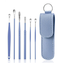 Ear Cleaner Wax Removal Tool Earpick Sticks Ear Wax Pick Cleaning Ear Ear Care Ear Picking Health Spoon Remover Wax H0O9 Curette Blue Size