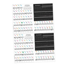 2 Pieces Piano Key Stickers for Keys, Reusable and Removable Note Stickers for Beginners, Easy to Apply, No Residue