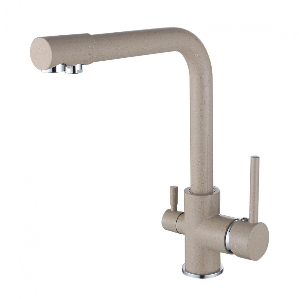 Kitchen Faucet All Copper Black Finish 360 Degree Rotatable Spout Double Handle 9412369101860
