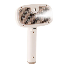 Cat Steamer Brush Comb Pet Steam Massage Comb, Cat Knots, Hair Water Spray Brush, Massage, Body, Relieves Fatigue, AntiFlying Hair, White