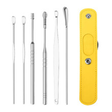 Newwyt Ear Wax Remover Professional Ear Cleaner 360 Spiral Ear Massage Cleaning Tool Comfortable Earwax Removal Kit Stainless Steel
