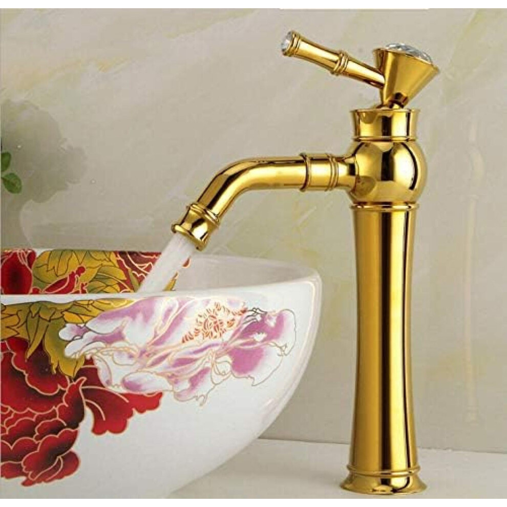 Bathroom Sink Faucet Deck Mounted Gold Color Mixer Faucets Arc 9426802287806