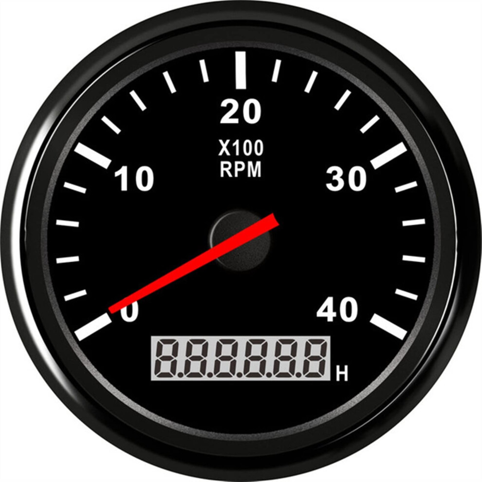 Tachometer 85Mm Boat Tachometer 3000,4000,6000,8000 Rpm 12V/24V Gauge 9412369060662