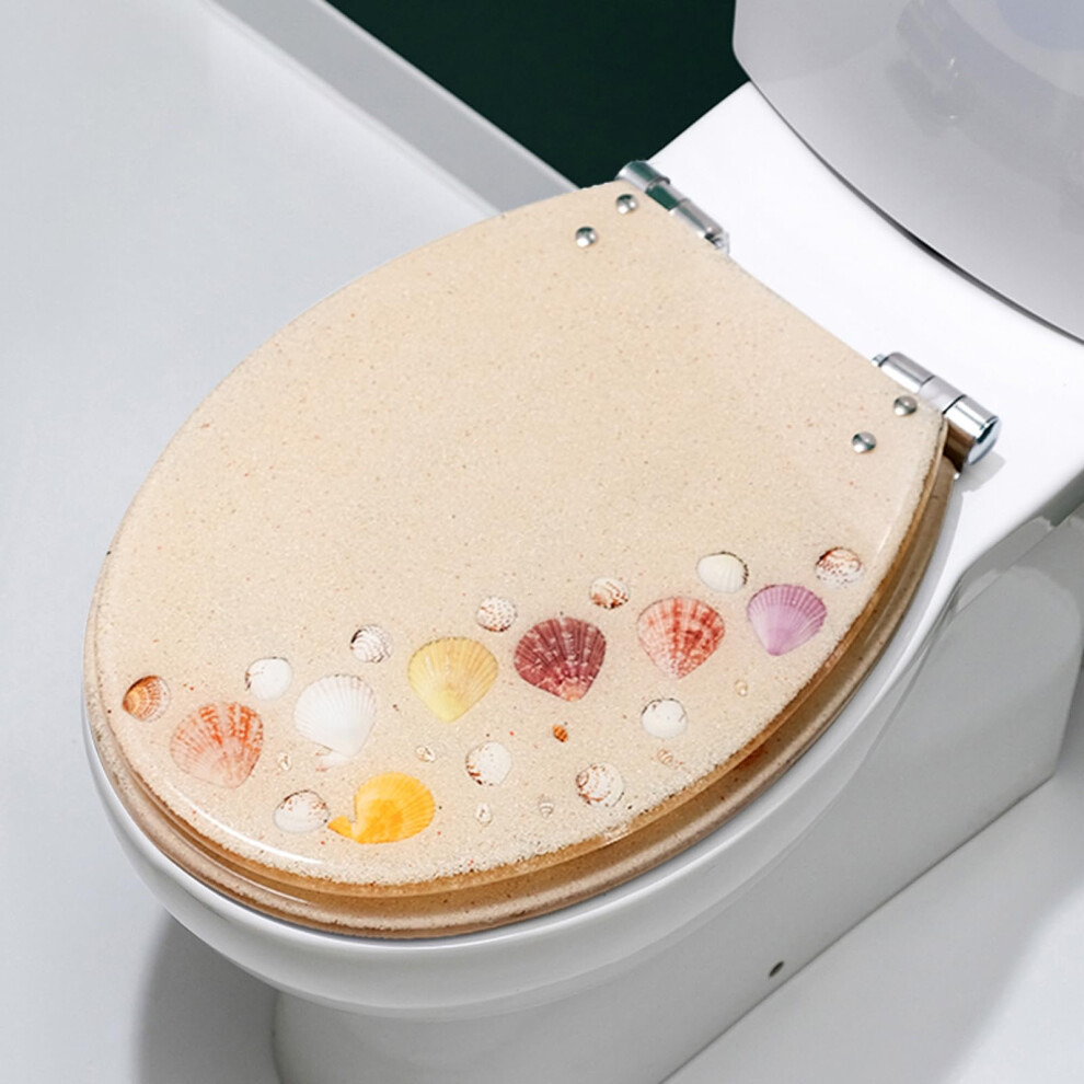Transparent Resin Toilet Seat, Soft Close, Quick Release, Fits U/V/O Shaped Toilets, 42Cm X 36Cm, Style D 9189345009846