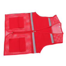 Breathable Mesh Reflective Vest with Pockets and Zipper for Construction Workers and Volunteers, XXXL  Visibility, Versatile