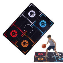 Basketball foot mat, nonslip rubber step pad for basketball training.