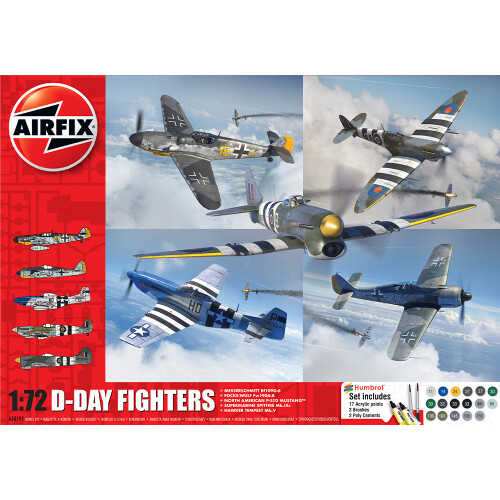 Airfix Airfix A50192 D-Day Fighters Gift Set (5-Planes) 1:72 Model Kit