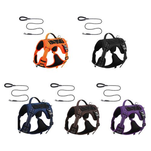 Dog Vest Adjustable Training Dog Leash Harnesses-M   5 2