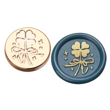 Bikes Wax Seal Stamp Flower Series Sealing-wish four leaf clove