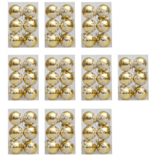 Beautiful Star Patterned Sphere Tree Baubles Festival-Gold