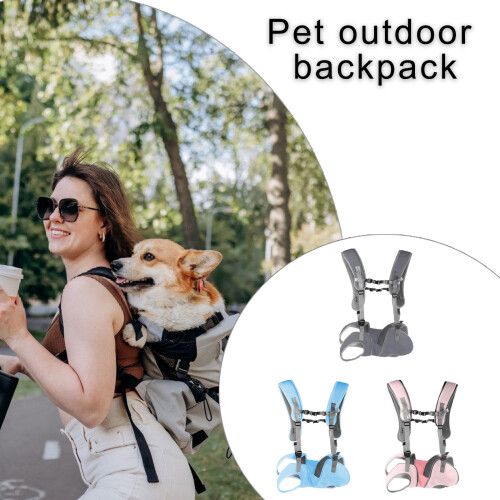 Pet Backpack Cats Carriers Bag Soft Big Capacity with-S Blue 2