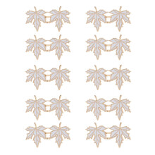 10 Pairs Maple Leaf Jeans Waist Buckles Jeans Buttons-White