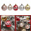 Beautiful Star Patterned Sphere Tree Baubles Festival-Gold 3
