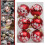 Beautiful Star Patterned Sphere Tree Baubles Festival-Gold 7