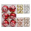 Beautiful Star Patterned Sphere Tree Baubles Festival-Gold 6