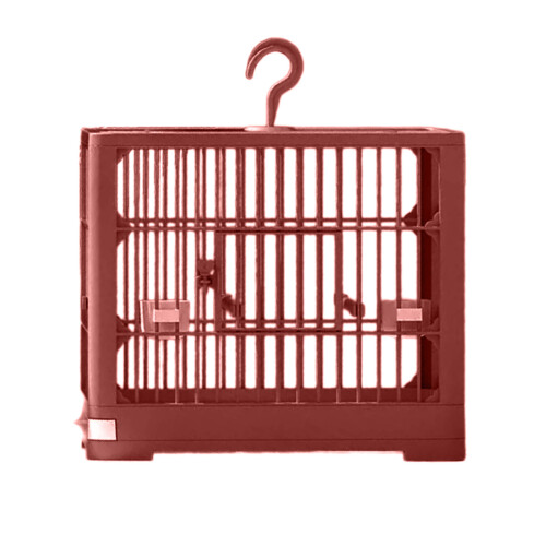 Versatiled Large Bird Cage with Standing Perch-brown