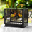 Versatiled Large Bird Cage with Standing Perch-brown 5