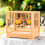 Versatiled Large Bird Cage with Standing Perch-brown 7