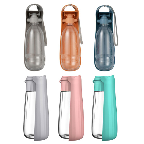 Foldable Pet Water Bottle Convenient Dog Drinking-lake blue 2