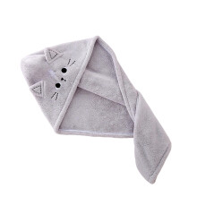 Beautiful hair scarves, quickdrying hair turban for women and girls with soft fleece, gray