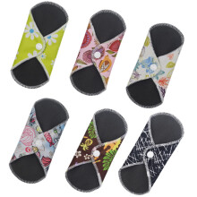 Bamboo Reusable Menstrual Pads, Washable Menstrual Pads, Panty Liners, Absorbent Core, Bamboo Fiber, 1 Count, LeakProof