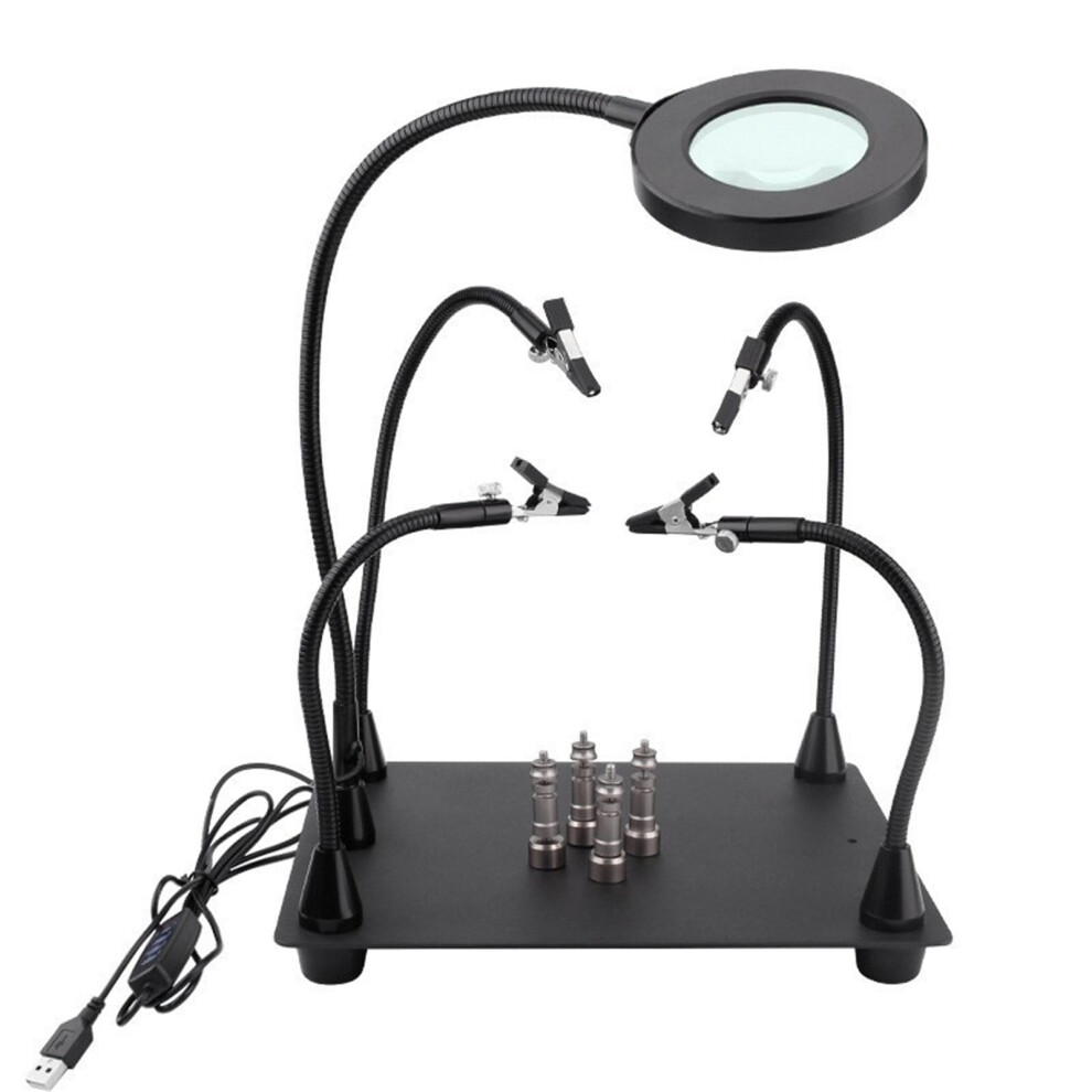 Helping Hands Soldering Station With 6X Magnifying Glass For Precision Electronics 9382693164179